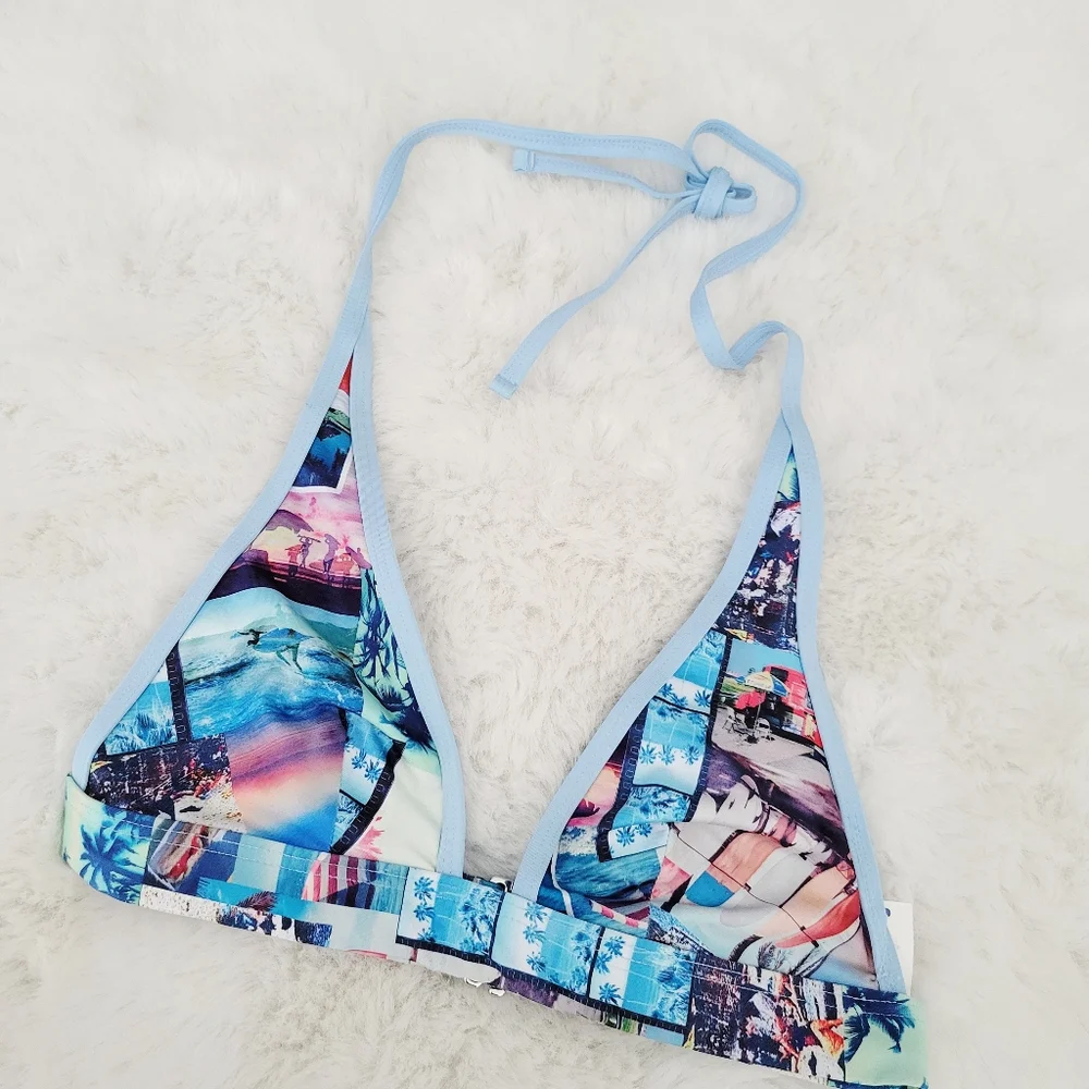 🪼OUT FROM UNDER SURF'S UP HALTER BIKINI TOP SIZE S